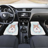 Cute Hamster Chibi In White Theme Car Floor Mats 181703 - YourCarButBetter