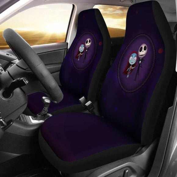 Cute Jack And Sally Car Seat Covers Custom Car Decoration Accessories 101819 - YourCarButBetter