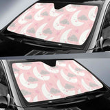 Cute Moon Cloud Star Pattern Pink Dot Background Car Auto Sun Shades 172609 - YourCarButBetter