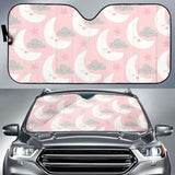 Cute Moon Cloud Star Pattern Pink Dot Background Car Auto Sun Shades 172609 - YourCarButBetter