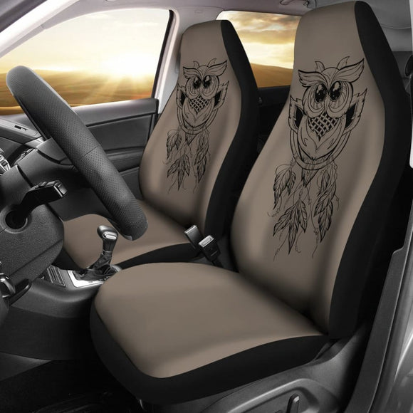 Cute Native American Owl Dreamcatcher Car Accessories Car Seat Covers 210301 - YourCarButBetter