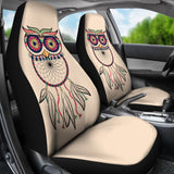 Cute Native American Owl Dreamcatcher Pink Themed Car Seat Covers 210301 - YourCarButBetter