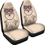 Cute Native American Owl Dreamcatcher Pink Themed Car Seat Covers 210301 - YourCarButBetter