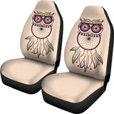 Cute Native American Owl Dreamcatcher Pink Themed Car Seat Covers 210301 - YourCarButBetter