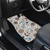 Cute Nautical Steering Wheel Anchor Pattern Front And Back Car Mats 192609 - YourCarButBetter