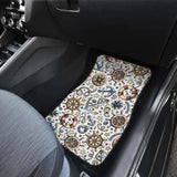 Cute Nautical Steering Wheel Anchor Pattern Front And Back Car Mats 192609 - YourCarButBetter