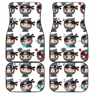 Cute Ninja Design Pattern Front And Back Car Mats 153908 - YourCarButBetter