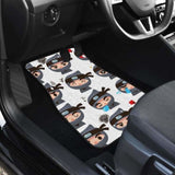 Cute Ninja Design Pattern Front And Back Car Mats 153908 - YourCarButBetter