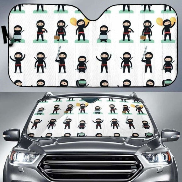 Cute Ninja Katana Sword Pattern Car Auto Sun Shades 102507 - YourCarButBetter