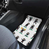 Cute Ninja Katana Sword Pattern Front And Back Car Mats 153908 - YourCarButBetter