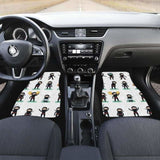 Cute Ninja Katana Sword Pattern Front And Back Car Mats 153908 - YourCarButBetter