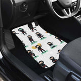 Cute Ninja Katana Sword Pattern Front And Back Car Mats 153908 - YourCarButBetter