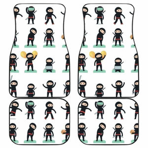 Cute Ninja Katana Sword Pattern Front And Back Car Mats 153908 - YourCarButBetter