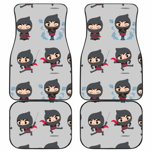 Cute Ninja Pattern Front And Back Car Mats 153908 - YourCarButBetter