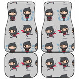 Cute Ninja Pattern Front And Back Car Mats 153908 - YourCarButBetter