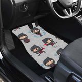 Cute Ninja Pattern Front And Back Car Mats 153908 - YourCarButBetter