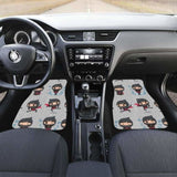 Cute Ninja Pattern Front And Back Car Mats 153908 - YourCarButBetter