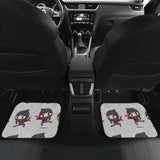 Cute Ninja Pattern Front And Back Car Mats 153908 - YourCarButBetter