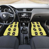 Cute Ninja Yellow Background Front And Back Car Mats 153908 - YourCarButBetter