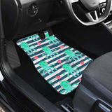 Cute Octopuses Heart Striped Background Front And Back Car Mats 174914 - YourCarButBetter