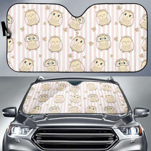 Cute Owl Leaf Car Auto Sun Shades 172609 - YourCarButBetter