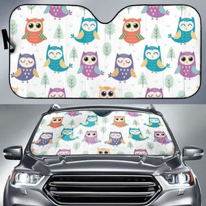 Cute Owl Pattern Car Auto Sun Shades 172609 - YourCarButBetter