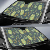 Cute Owls Leaves Pattern Car Auto Sun Shades 172609 - YourCarButBetter