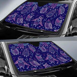 Cute Owls Pattern Boho Style Ornament Car Auto Sun Shades 172609 - YourCarButBetter