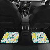 Cute Parrot Toucan Flamingo Cactus Exotic Leaves Pattern Front And Back Car Mats 102802 - YourCarButBetter