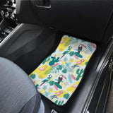 Cute Parrot Toucan Flamingo Cactus Exotic Leaves Pattern Front And Back Car Mats 102802 - YourCarButBetter