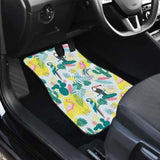 Cute Parrot Toucan Flamingo Cactus Exotic Leaves Pattern Front And Back Car Mats 102802 - YourCarButBetter