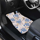 Cute Peacock Pattern Front And Back Car Mats 181703 - YourCarButBetter