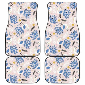 Cute Peacock Pattern Front And Back Car Mats 181703 - YourCarButBetter