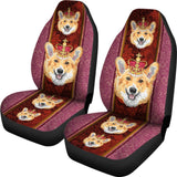 Cute Pembroke Welsh Corgi Dog Print Car Seat Covers 211205 - YourCarButBetter