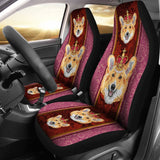 Cute Pembroke Welsh Corgi Dog Print Car Seat Covers 211205 - YourCarButBetter