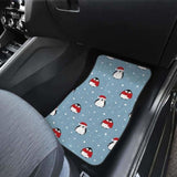 Cute Penguin Christmas Snow Pattern Front And Back Car Mats 160830 - YourCarButBetter