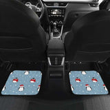 Cute Penguin Christmas Snow Pattern Front And Back Car Mats 160830 - YourCarButBetter