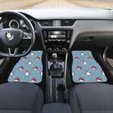 Cute Penguin Christmas Snow Pattern Front And Back Car Mats 160830 - YourCarButBetter