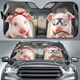 Cute Pig Auto Sun Shades 102507 - YourCarButBetter