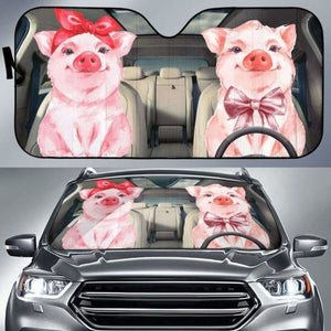 Cute Pig Driving Auto Sun Shades 102507 - YourCarButBetter