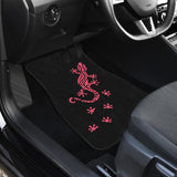 Cute Pink Lizard Paw Print Car Floor Mats 211706 - YourCarButBetter