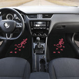 Cute Pink Lizard Paw Print Car Floor Mats 211706 - YourCarButBetter