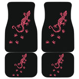 Cute Pink Lizard Paw Print Car Floor Mats 211706 - YourCarButBetter