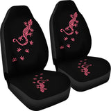 Cute Pink Lizard Paw Print Car Seat Covers 211706 - YourCarButBetter