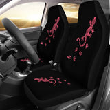 Cute Pink Lizard Paw Print Car Seat Covers 211706 - YourCarButBetter