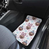 Cute Pug Hat Rabbit Costume Pattern Front And Back Car Mats 181703 - YourCarButBetter