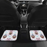 Cute Pug Hat Rabbit Costume Pattern Front And Back Car Mats 181703 - YourCarButBetter