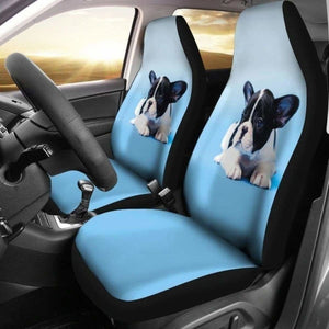 Cute Puppy French Bulldog Car Seat Covers 194110 - YourCarButBetter