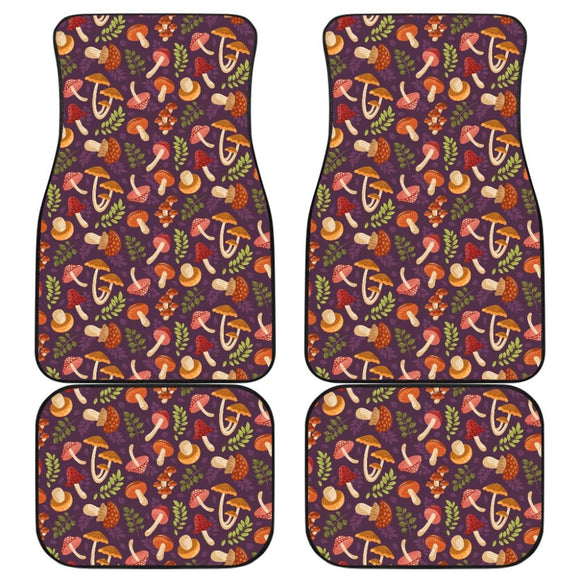 Cute Purple Mushroom Printed Car Floor Mats 211706 - YourCarButBetter