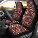 Cute Purple Mushroom Printed Car Seat Covers 211706 - YourCarButBetter